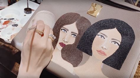 painting on handbags for clients